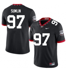 Men #97 Matthew Sumlin Georgia Bulldogs College Football Jerseys Sale-100th Anniversary