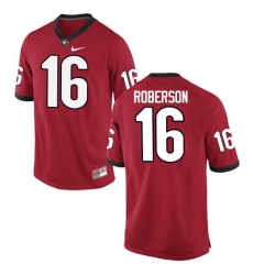 Men Georgia Bulldogs #16 Caleeb Roberson College Football Jerseys-Red