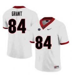 Men Georgia Bulldogs #84 Walter Grant College Football Jerseys Sale-White