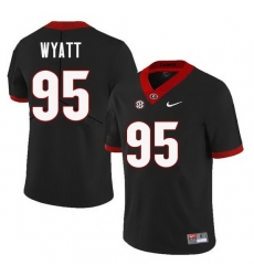 Men Georgia Bulldogs #95 Devonte Wyatt College Football Jerseys Sale-Black