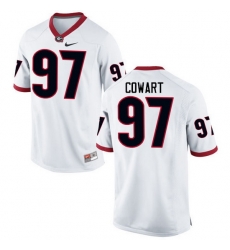 Men Georgia Bulldogs #97 Will Cowart College Football Jerseys-White