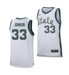 Michigan State Spartans Magic Johnson White College Basketball Men'S Jersey