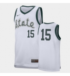 Michigan State Spartans Thomas Kithier White Retro Performance Men'S Jersey