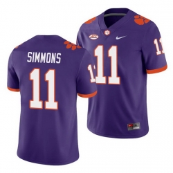 Clemson Tigers Isaiah Simmons Purple College Football Men'S Jersey