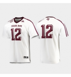 Men Texas A&M Aggies 12 White Premier Football Jersey