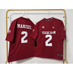 Men Texas A&M Aggies 2 Johnny Manziel Maroon Stitched Jersey
