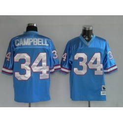 Houston oilers 34 earl campbell blue throwback jerseys