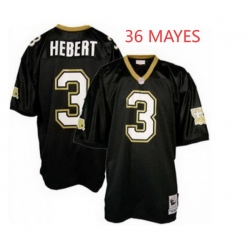 Saints #36 MAYES Black Saints Stitched Jersey