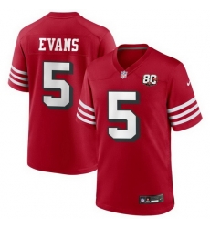 Toddler San Francisco 49ers 5 Mike Evans Red 80th Anniversary Patch 2026 F U S E Vapor Untouchable Limited Stitched Football Jersey