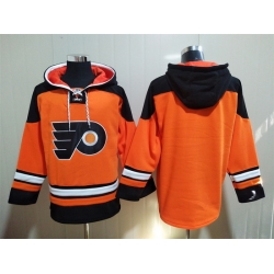 Men's Philadelphia Flyers Blank Orange Ageless Must-Have Lace-Up Pullover Hoodie