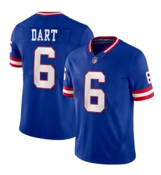 New York Giants 6 Jaxson Dart Blue 2025 Draft F U S E  Classic Vapor Untouchable Limited Stitched Jersey New York Giants 6 Jaxson Dart Blue 2025 Draft F U S E  Classic Vapor Untouchable Limited Stitched Jersey
