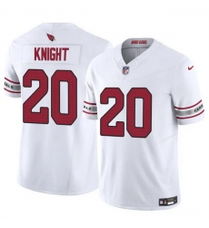 Men Arizona Cardinals 20 Bam Knight White 2025 F U S E  Vapor Untouchable Limited Stitched Jersey Men Arizona Cardinals 20 Bam Knight White 2025 F U S E  Vapor Untouchable Limited Stitched Jersey