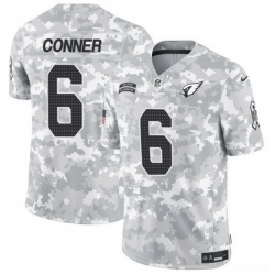 Men Arizona Cardinals 6 James Conner 2024 F U S E Arctic Camo Salute To Service Limited Stitched Football Jersey