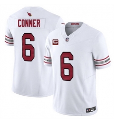 Men Arizona Cardinals 6 James Conner White 2025 F U S E  With 4 Star C Patch Vapor Untouchable Limited Stitched Jersey