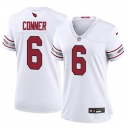 Women Arizona Cardinals James Conner #6 White 2024 F U S E Vapor Untouchable Limited Stitched