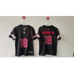 Youth Arizona Cardinals 18 Marvin Harrison Jr Black 2024 Draft F U S E Vapor Untouchable Limited Stitched Football Jersey