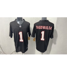 Men Atlanta Falcons  1 Tua Tagovailoa Black F U S E  Vapor Untouchable Limited Stitched Football Jersey