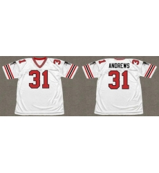 Men Atlanta Falcons 31 William Andrews White 1981 Throwback Stitched Football Jersey Men Atlanta Falcons 31 William Andrews White 1981 Throwback Stitched Football Jersey