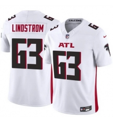 Men Atlanta Falcons 63 Chris Lindstrom White 2025 F U S E  Vapor Untouchable Limited Stitched Football Jersey Men Atlanta Falcons 63 Chris Lindstrom White 2025 F U S E  Vapor Untouchable Limited Stitched Football Jersey