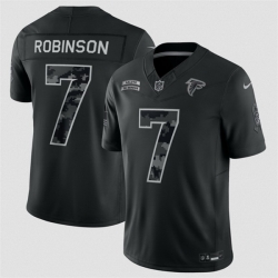 Men Atlanta Falcons  7 Bijan Robinson Black F U S E  2026 Salute to Service Limited Stitched Football Jersey