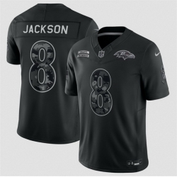 Men Baltimore Ravens  8 Lamar Jackson Black F U S E  2026 Salute to Service Limited Stitched Football Jersey