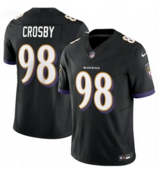 Men Baltimore Ravens 98 Maxx Crosby Black 2025 F U S E Vapor Stitched Jersey Men Baltimore Ravens 98 Maxx Crosby Black 2025 F U S E Vapor Stitched Jersey