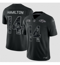 Youth Baltimore Ravens  14 Kyle Hamilton Black 2026 Salute to Service Limited Stitched Football Jersey