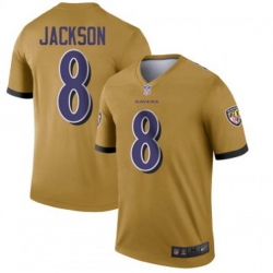 Youth Nike Baltimore Ravens 8 Lamar Jackson Gold Team Color Vapor Untouchable Limited Player NFL Jersey