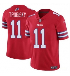 Men Buffalo Bills 11 Mitch Trubisky Red Vapor Untouchable Limited Stitched Football Jersey