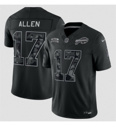 Men Buffalo Bills  17 Josh Allen Black F U S E  2026 Salute to Service Limited Stitched Football Jersey