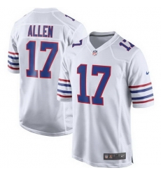 Men Buffalo Bills 17 Josh Allen White Stitched Game Jersey Men Buffalo Bills 17 Josh Allen White Stitched Game Jersey
