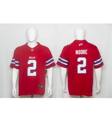 Men Buffalo Bills  2 D J  Moore Red 2026 F U S E  Vapor Untouchable Limited Stitched Football Jersey