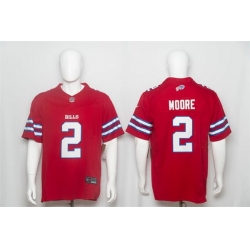 Men Buffalo Bills  2 D J  Moore Red 2026 F U S E  Vapor Untouchable Limited Stitched Football Jersey