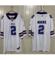 Men Buffalo Bills  2 D J  Moore White 2026 Vapor Untouchable Limited Stitched Football Jersey