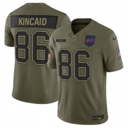 Men Buffalo Bills 86 Dalton Kincaid Olive 2025 F U S E  Salute to Service Limited Stitched Football Jersey