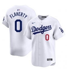 Men Los Angeles Dodgers #0 Jack Flaherty White Flex Base Stitched MLB Jersey