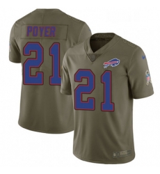 Mens Nike Buffalo Bills 21 Jordan Poyer Limited Olive 2017 Salute to Service NFL Jersey