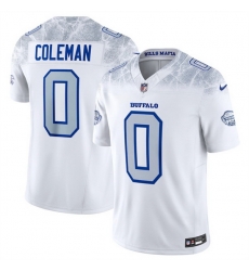 Women Buffalo Bills 0 Keon Coleman White 2025 F U S E Rivalries Vapor Untouchable Stitched Football Jersey