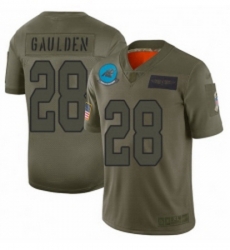 Men Carolina Panthers 28 Rashaan Gaulden Limited Camo 2019 Salute to Service Football Jersey