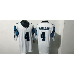 Men Carolina Panthers  4 Tetairoa McMillan White F U S E  Vapor Limited Stitched Football Jersey