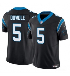 Men Carolina Panthers 5 Rico Dowdle Black 2025 F U S E  Vapor Limited Stitched Football Jersey Men Carolina Panthers 5 Rico Dowdle Black 2025 F U S E  Vapor Limited Stitched Football Jersey