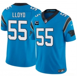 Men Carolina Panthers  55 Devin Lloyd Blue 2026 F U S E  1 Star C Patch Vapor Limited Stitched Football Jersey