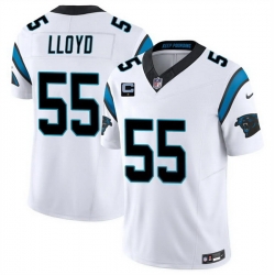 Men Carolina Panthers  55 Devin Lloyd White 2026 F U S E  1 Star C Patch Vapor Limited Stitched Football Jersey