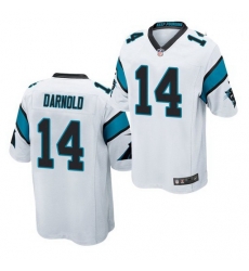 Men Nike Carolina Panthers 14 Sam Darnold White Vapor Limited Jersey