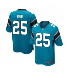 Mens Carolina Panthers 25 Eric Reid Game Blue Alternate Football Jersey