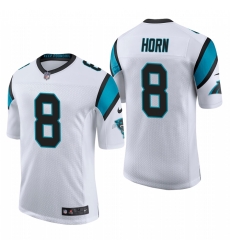 Men's Carolina Panthers #8 Jaycee Horn White Stitched Football Limited Jersey