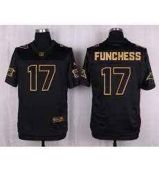 Nike Panthers #17 Devin Funchess Black Mens Stitched NFL Elite Pro Line Gold Collection Jersey