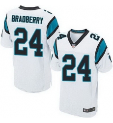 Nike Panthers #24 James Bradberry White Mens Stitched NFL Elite Jersey