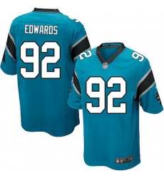 Nike Panthers #92 Dwan Edwards Blue Team Color Mens Stitched NFL Elite Jersey