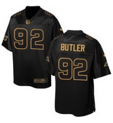 Nike Panthers #92 Vernon Butler Black Mens Stitched NFL Elite Pro Line Gold Collection Jersey